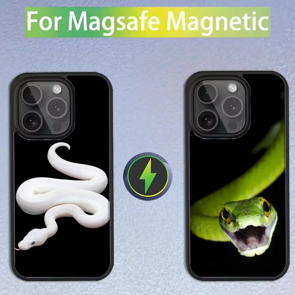

Snake Graphic Phone Case For iPhone 16,15,14,13,12,11,Pro,Max,Plus,Mini,SE Magsafe Magnetic Wireless Charging