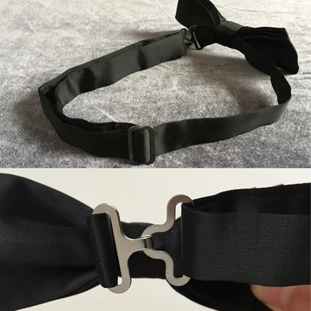 10 SETS Bow Tie Buckle Hardware Necktie Hook Cravat Clips Fasteners Adjustable Straps Shoulder Strap Buckle DIY Craft
