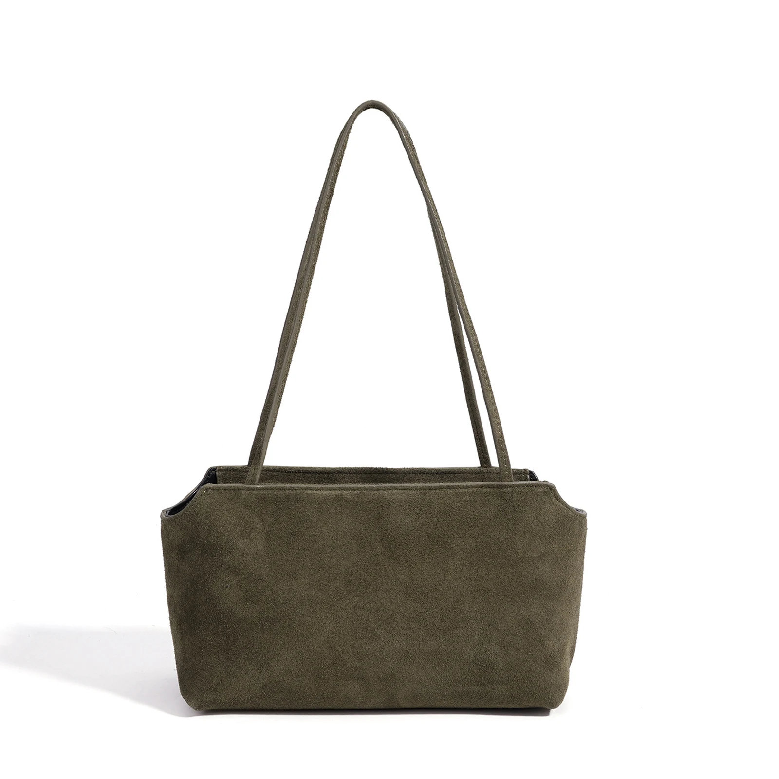 Women 2026 New Matte Cowhide Underarm Bag Niche Minimalist Design Elegant Versatile Commuter Shoulder Handbag