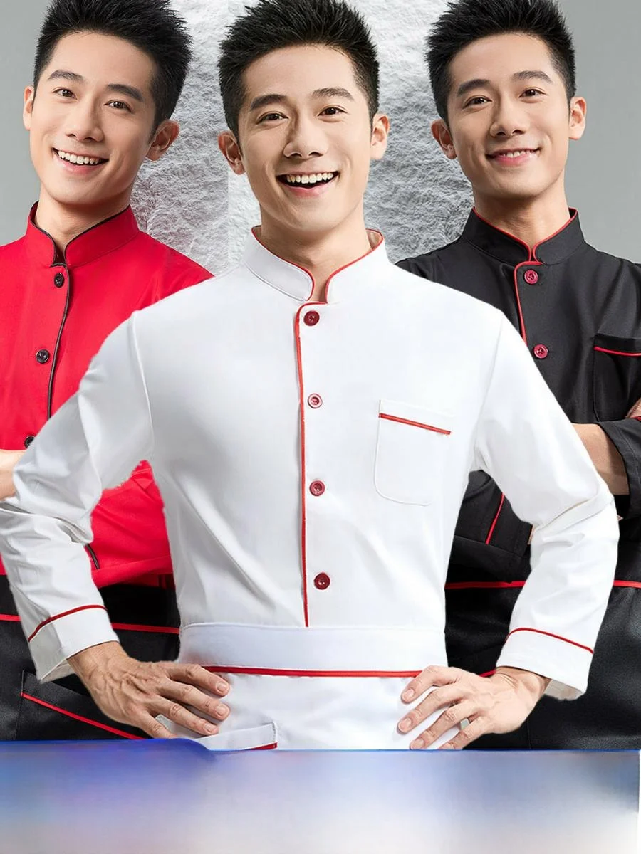 

Men's Long Sve Chef Work orm Thin Autumnal Restaurant Hotel Dining Bar Kitchen Clothing Moisture ng School orm