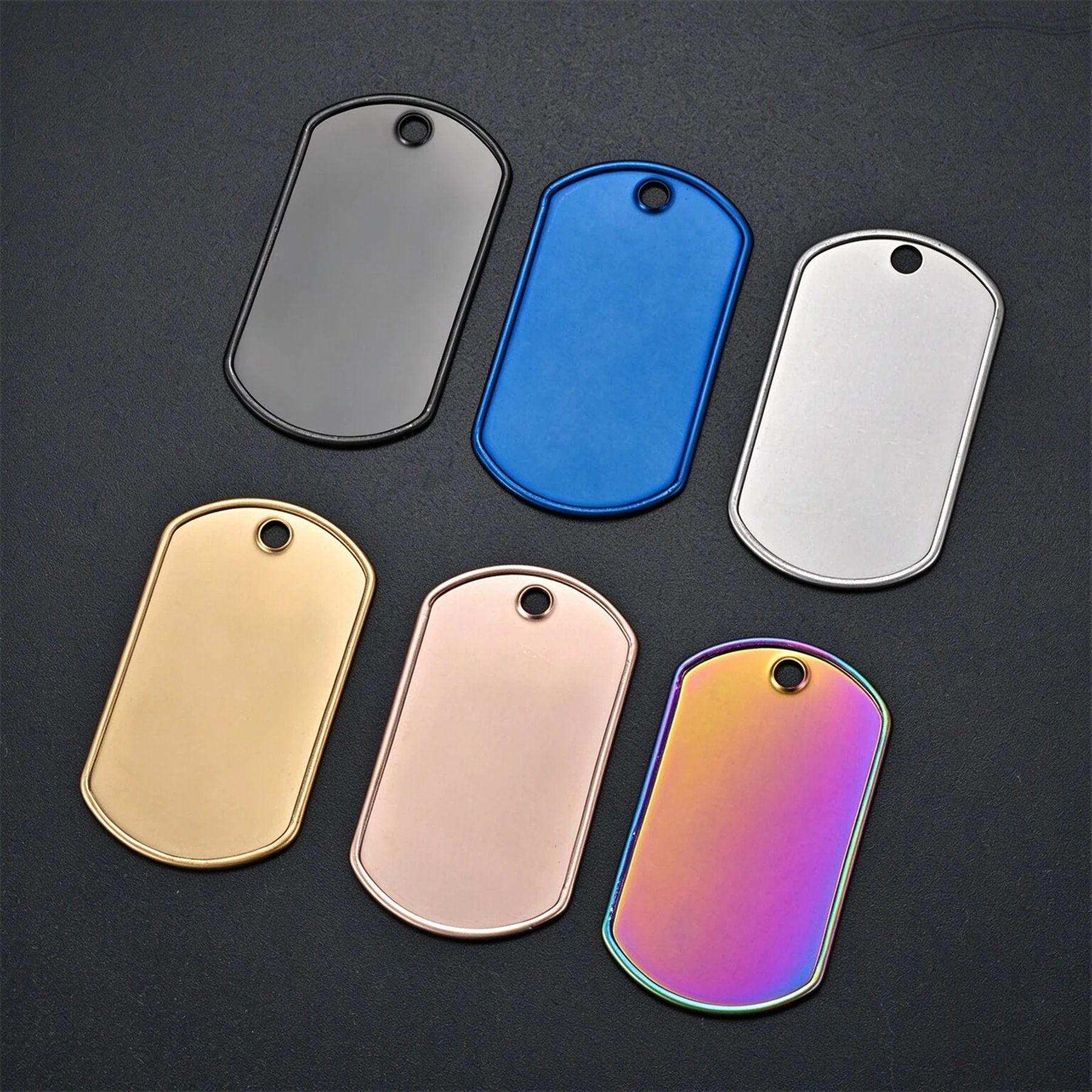 10Pcs/lot Stainless Steel Military Identity Tag Dog ID Tags For Men Pendant Men Tags Necklace Personality Necklace Wholesale