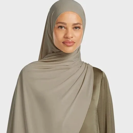 

Новый дышащий шарф-платок из натуральной ткани, длинный мусульманский головной платок.