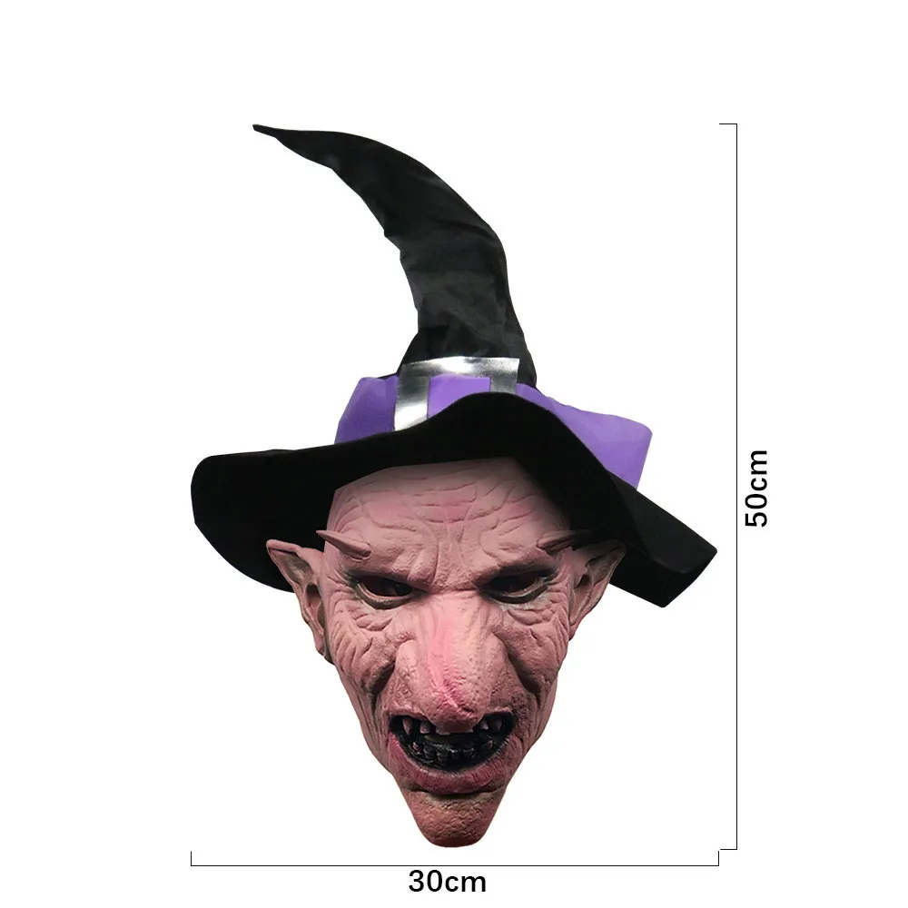 Grusel-Dämon-Maske, Halloween-Clown Lustige Latex-Kopfbedeckung, Halloween-Dekoration Teufelsmaske – Detail 1