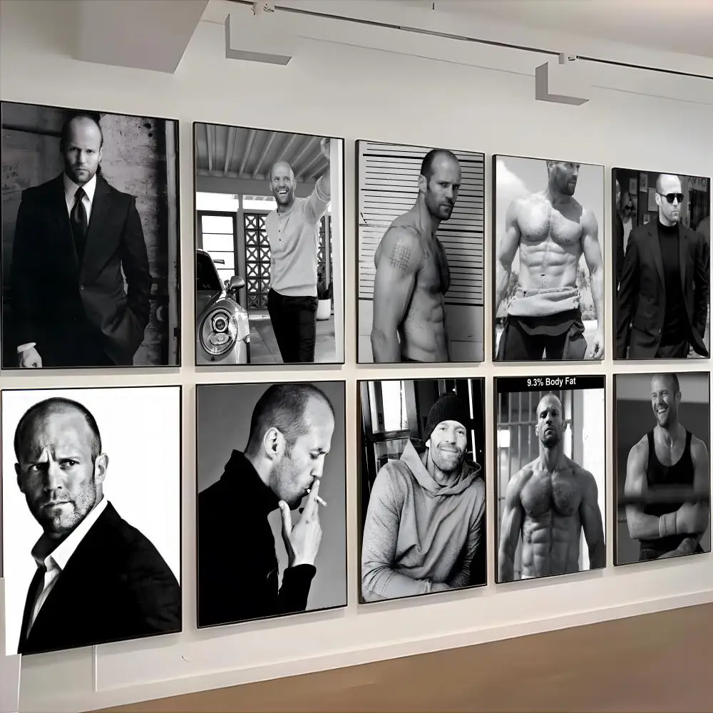 Action Star Jason Statham Poster Retro Kraft Paper Sticker DIY Room Bar Cafe Aesthetic Art Wall