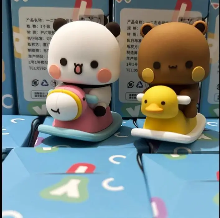 Bambola Bubu e Dudu figure Yiers Mitao Panda modello emozionante da collezione Kawaii orso giocattolo ornamento decorazioni per la casa regalo cura carino