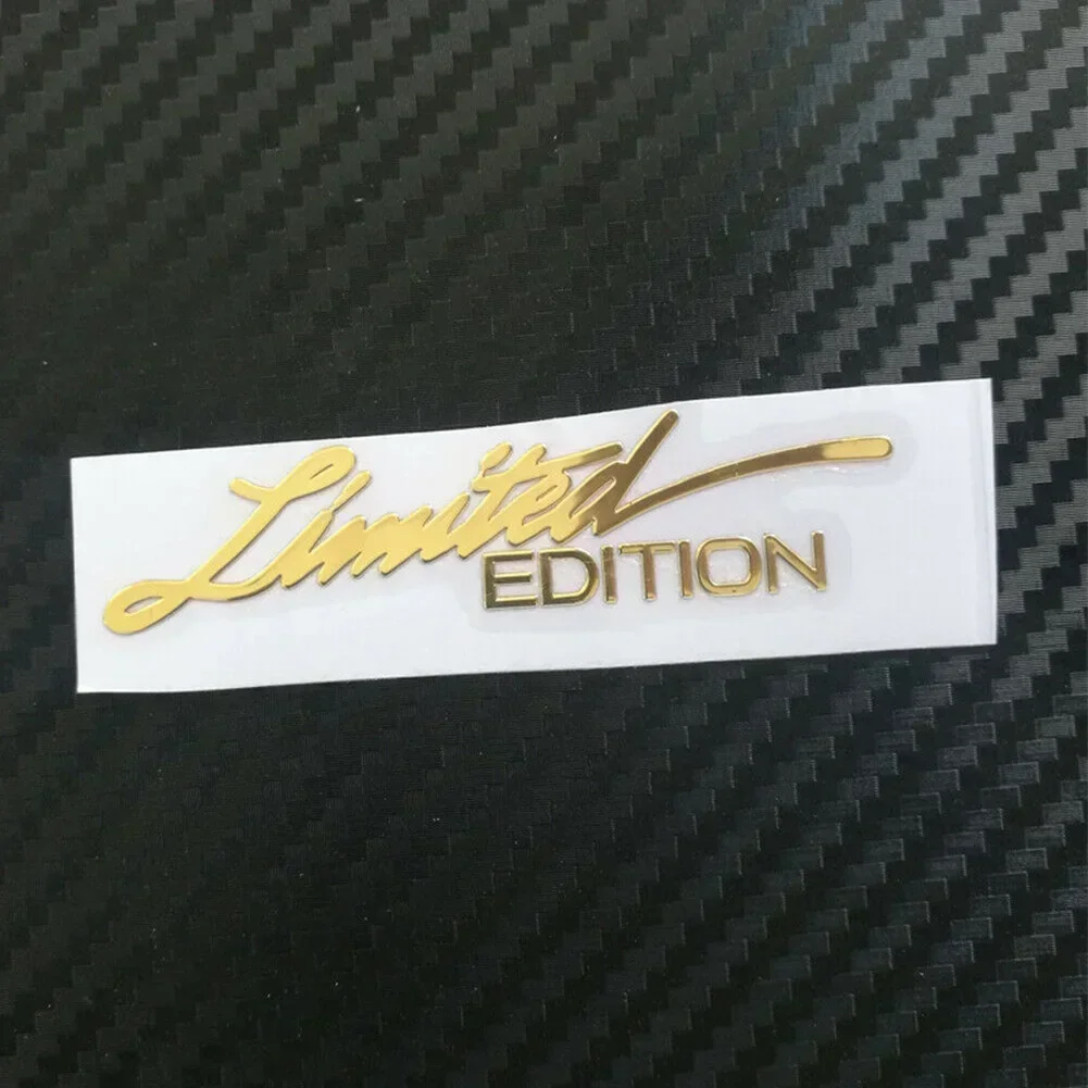 2pcs Universal Car Stickers 3D Gold Limited Edition Logo Emblem Badge Metal Sticker Decal Car Interior Accessories Decorations
