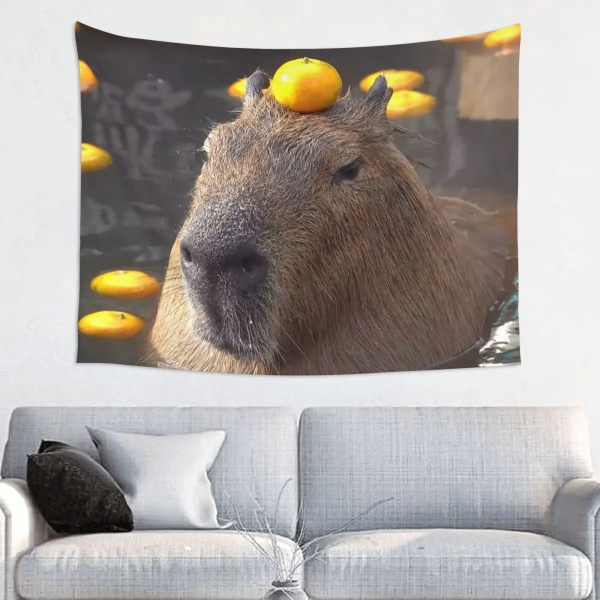 

Capybara Funny Meme Tapestry Hippie Polyester Wall Hanging Animal Room Decor Yoga Mat Psychedelic Tapestries