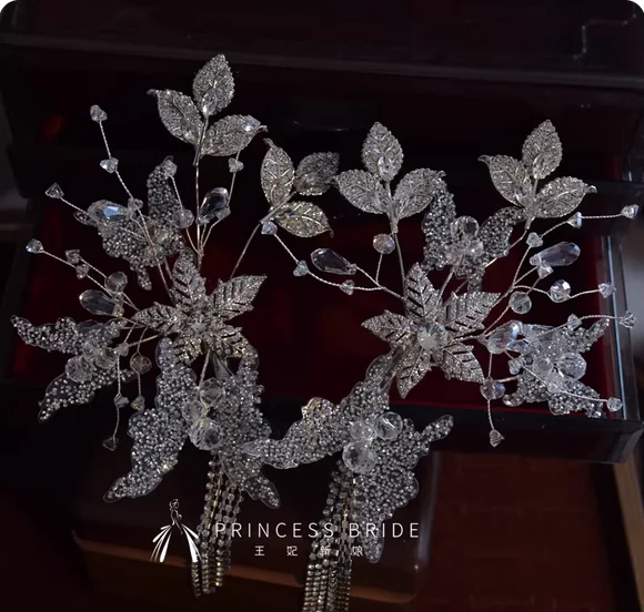 

Новые заколки для волос ручной работы с кристаллами и бриллиантами и цветами-бабочками с высоким смыслом свадебного платья, аксессуары для укладки волос