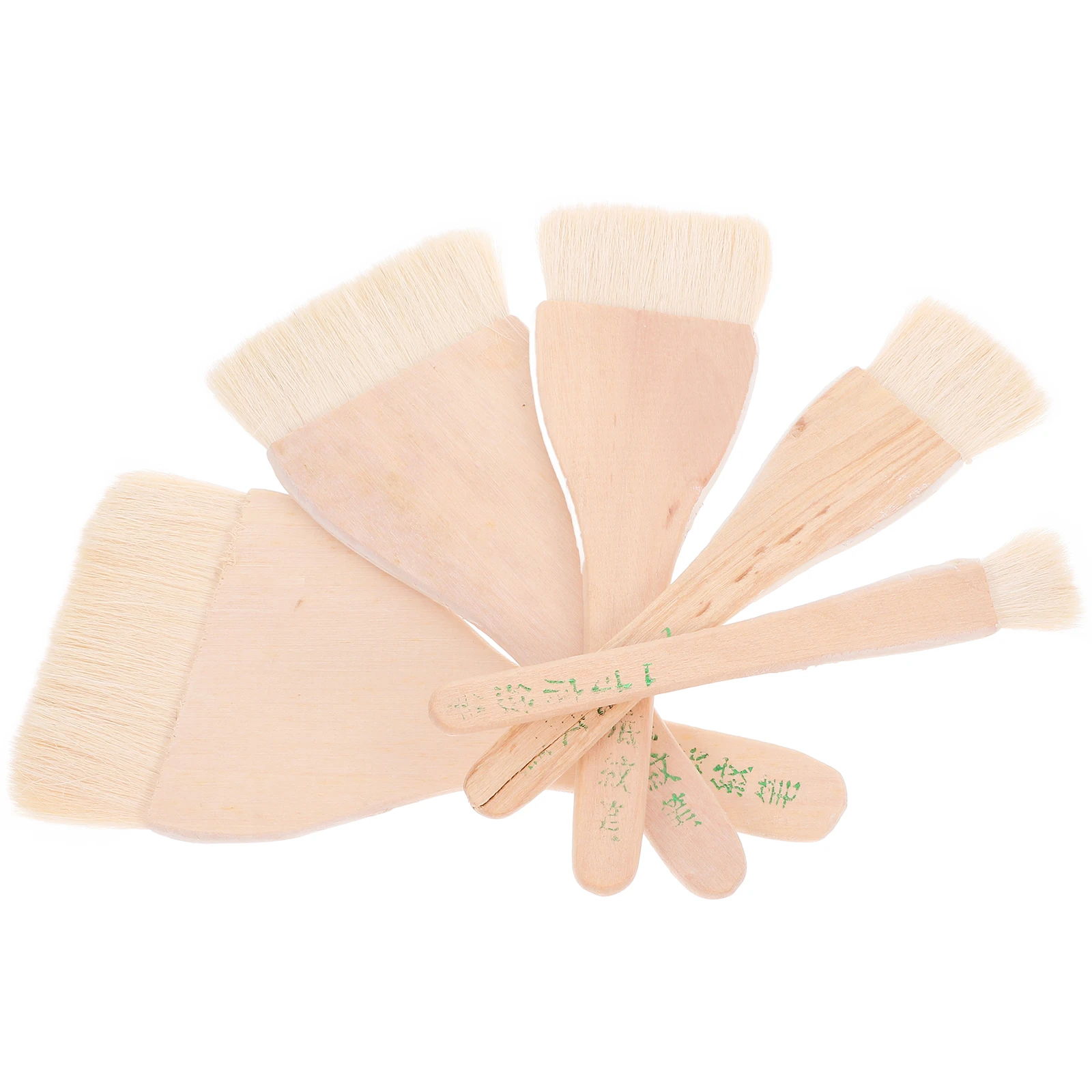 

5Pcs Fine Workmanship Wood Handle Wool Paint Brush Ideal for Watercolor Drawing and Wall Painting Reusable Convenient Art Tool