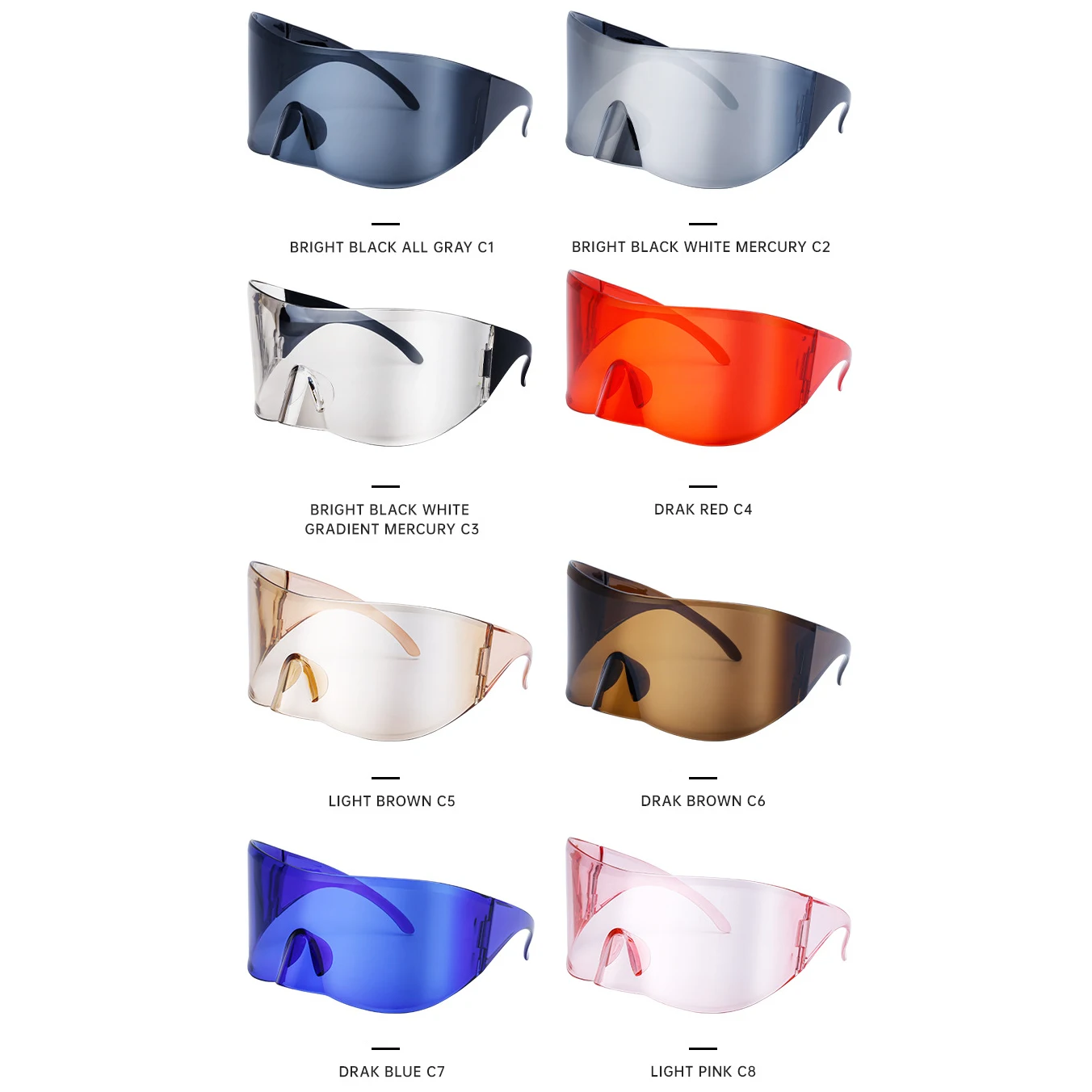 Y2K Luxury Brand Designer Oversized Rimless Sunglasses Women For Men  Vintage Punk Sun Glasses Bird Nose Masked One Piece Goggle image 6