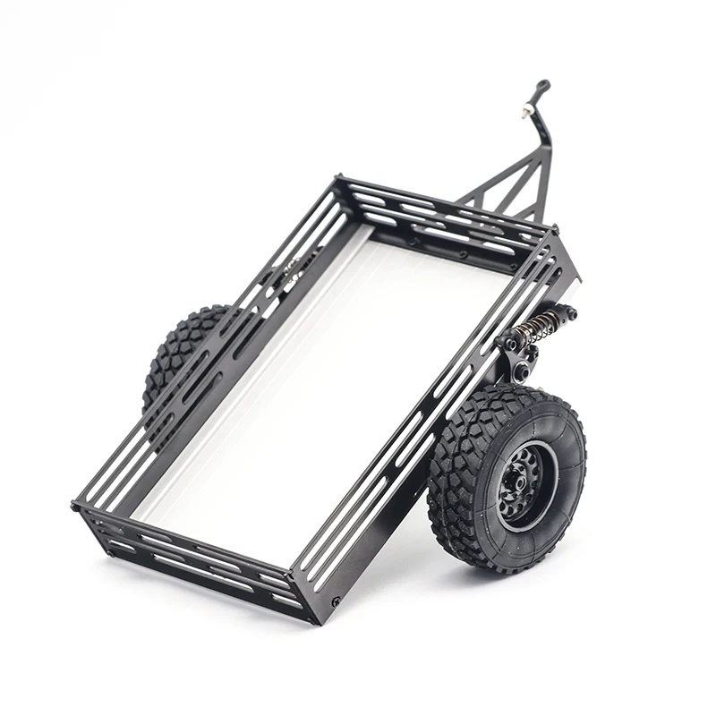 Orlandoo Hunter Metal Stainless Steel Aluminum Alloy Trailer with Shock Absorption for 1/24 1/32 RC Car Upgrade Parts