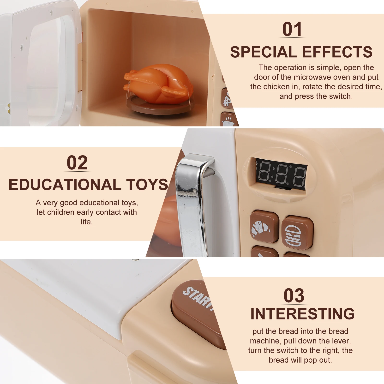 

1pc Mini Microwave Oven Toy Kids Gifts Lightweight Desktop Decoration Simulated Kitchen Toy Realistic Sound Effects Play House
