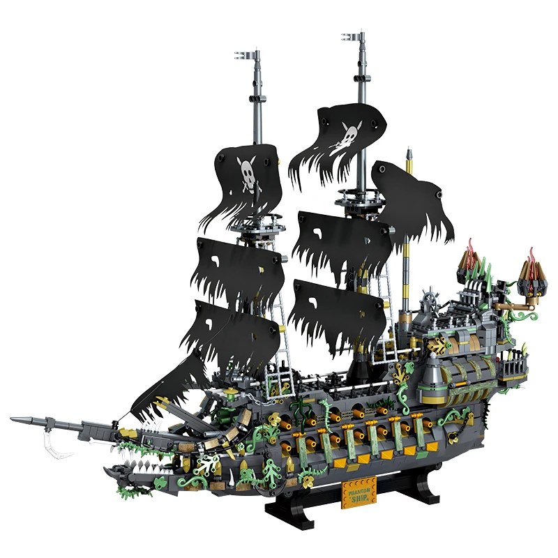 

Pirate Ship Building Blocks, Creative Sailing Boat Model Educational Construction Toys for Kids Boys Girls Christmas Gifts