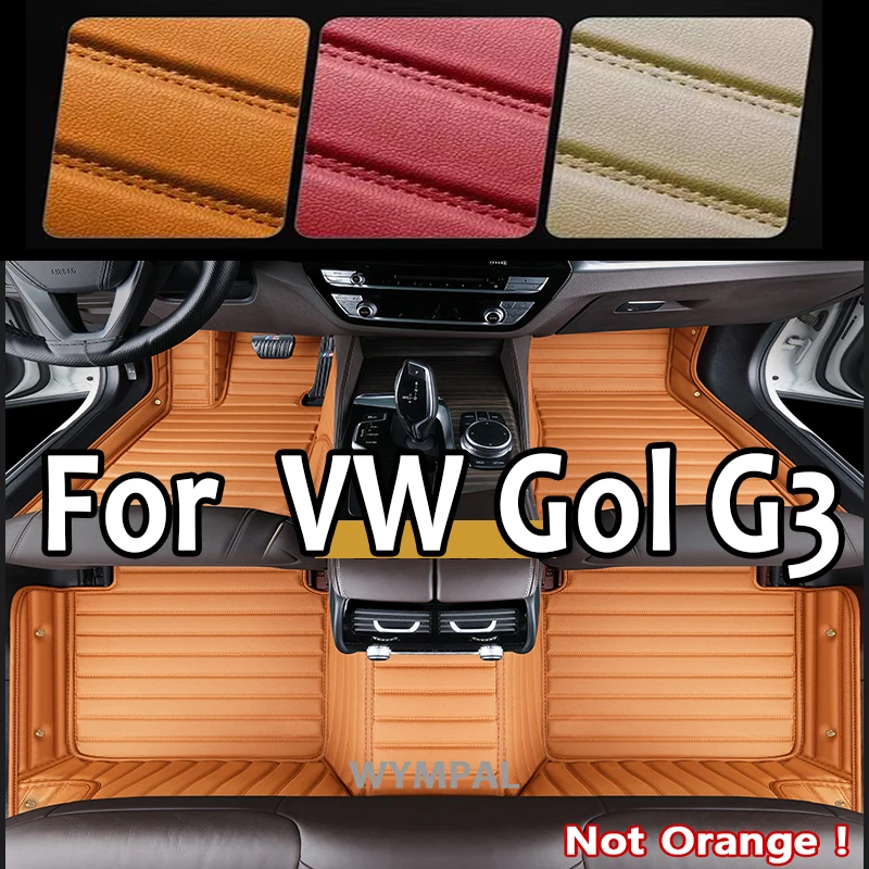

Luxury Car Floor Mat For VW Gol G3 2000 2001 2002 2003 2004 4 Doors Diamond Leather Luxury Woman Foot Pad Auto Carpet Accessory