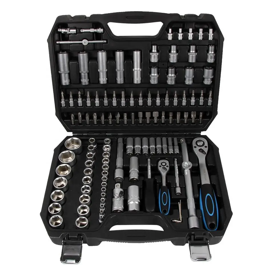 Automotive Box Set Ratchet Wrench Spanner Socket Combination Car Repair Tool Kits Hardware Hand Tools