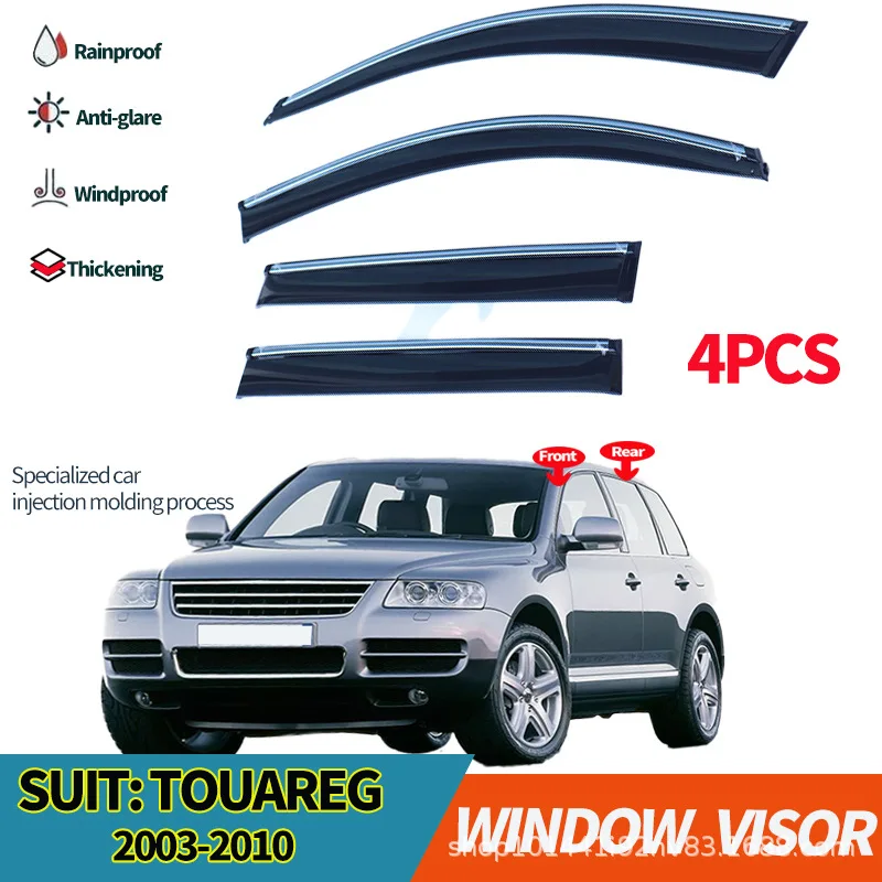 Suitable for VW Touareg Window visors rain screen side window visor Wind & Rain Deflectors No-Drill Design