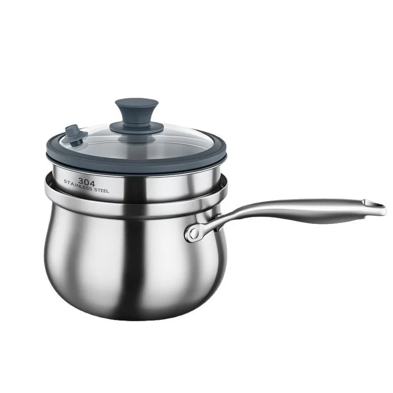 

Uncoated milk pot 316 stainless steel household porridge induction cooker micro pressure cooker soup
