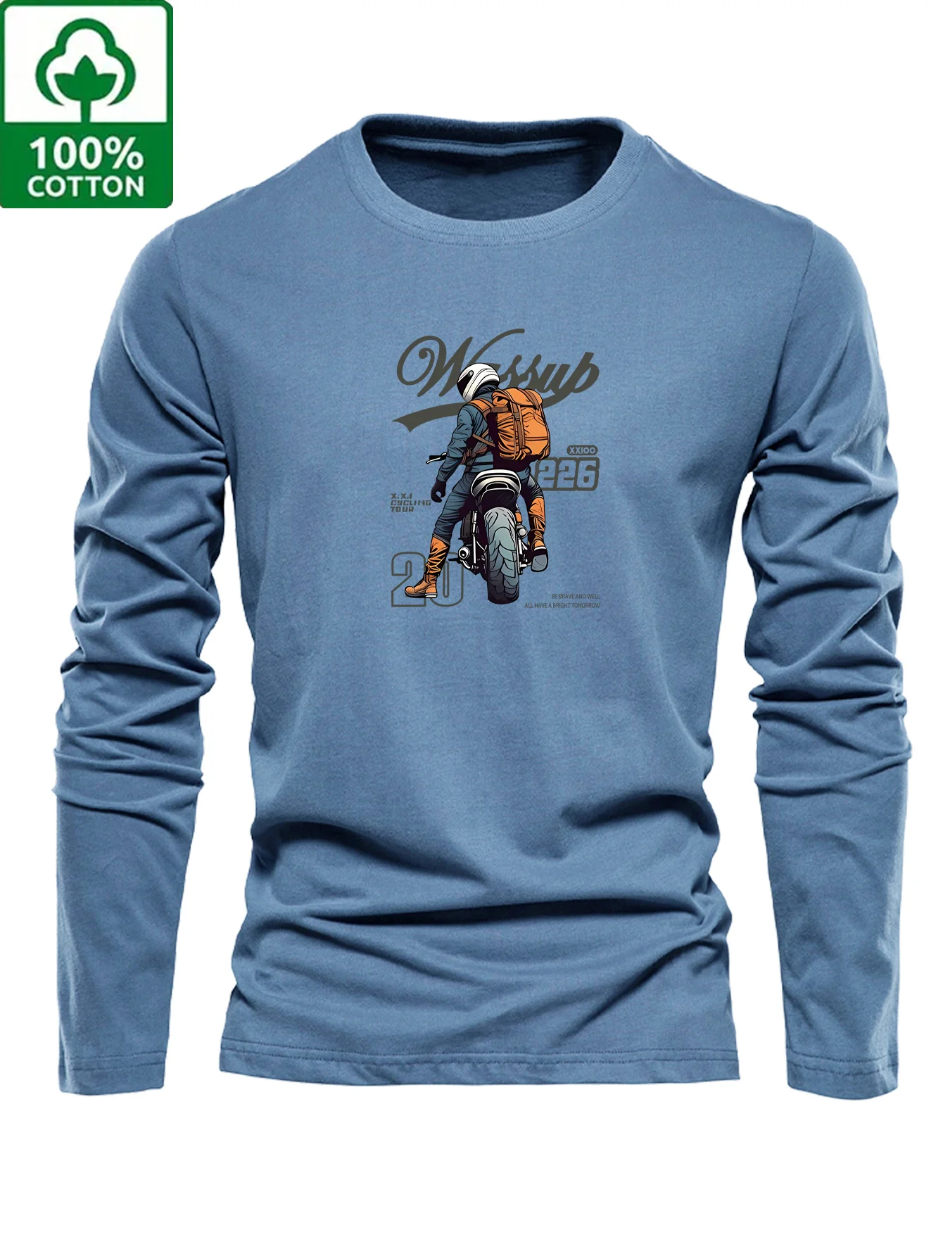 Men 100% Cotton Long Sleeve T  - Wine & Beer Guayaquil ulasan dan harga