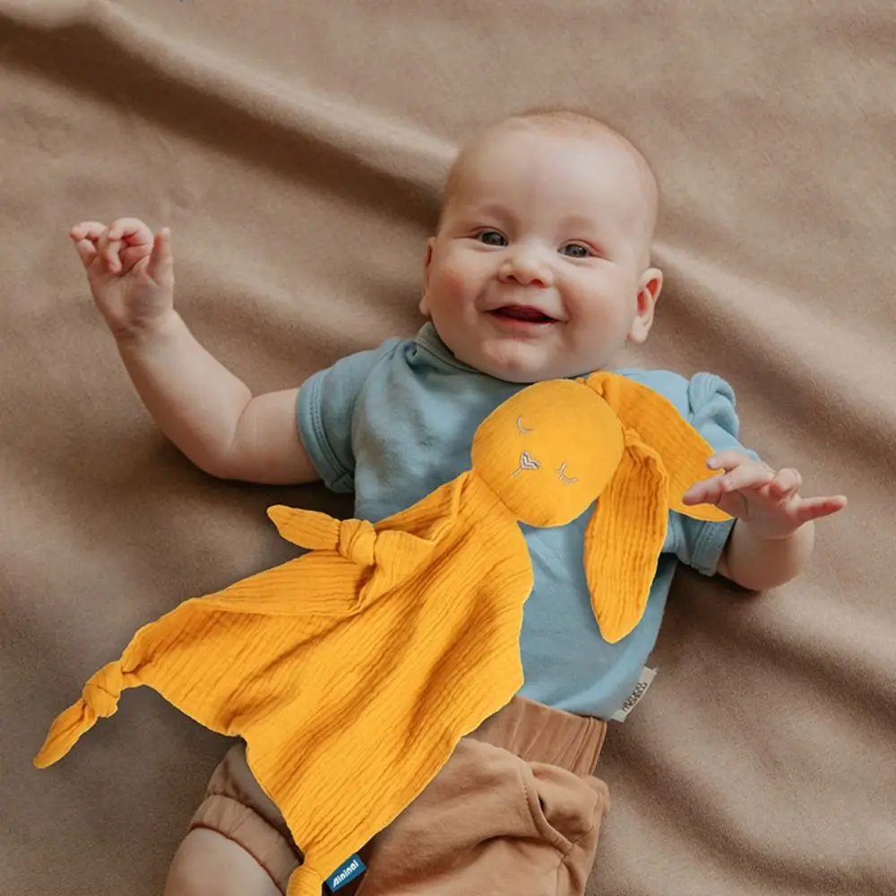 

Soft Baby Cotton Gauze Blanket Cartoon Rabbit Ears Comforter Saliva Scarf Cute Sensory Soothe Appease Towel Sleep