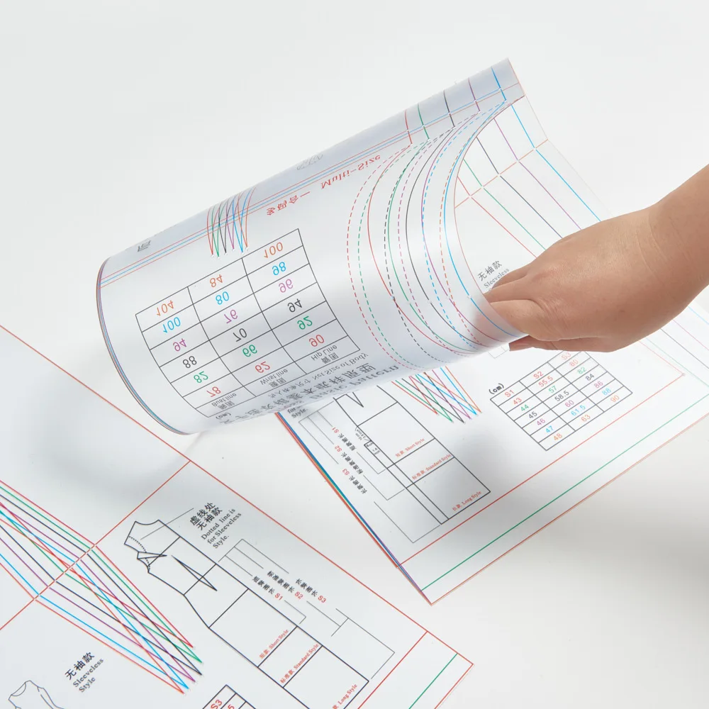 Regla de plantilla de patrón de costura de vestido de varios tamaños |   Prototipo de vestido básico |   Material Plástico Transparente DR101