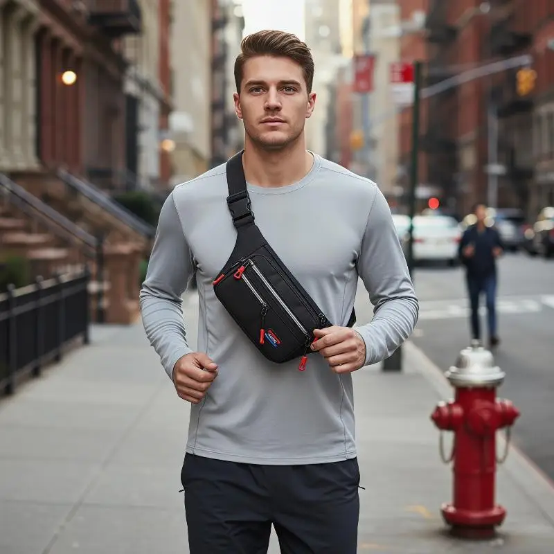 Secure Running Belt with Waterproof Design and Zip Pouch Ideal for Outdoor Sports