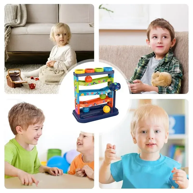 Boule à empiler colorée, boule roulante coulissante, jouets éducatifs précoces, Table d'empilage amusante pour enfants