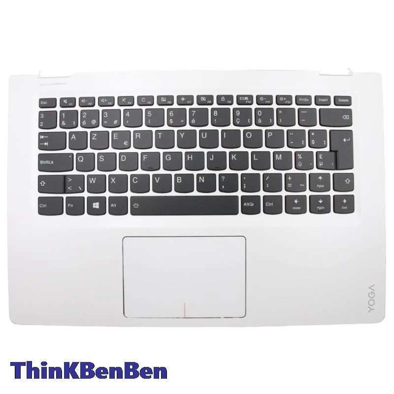 BE Belgian White Keyboard Upper Case Palmrest Shell Cover For Lenovo Ideapad Yoga 510 14 Flex4 1435 1470 1480 5CB0L67195