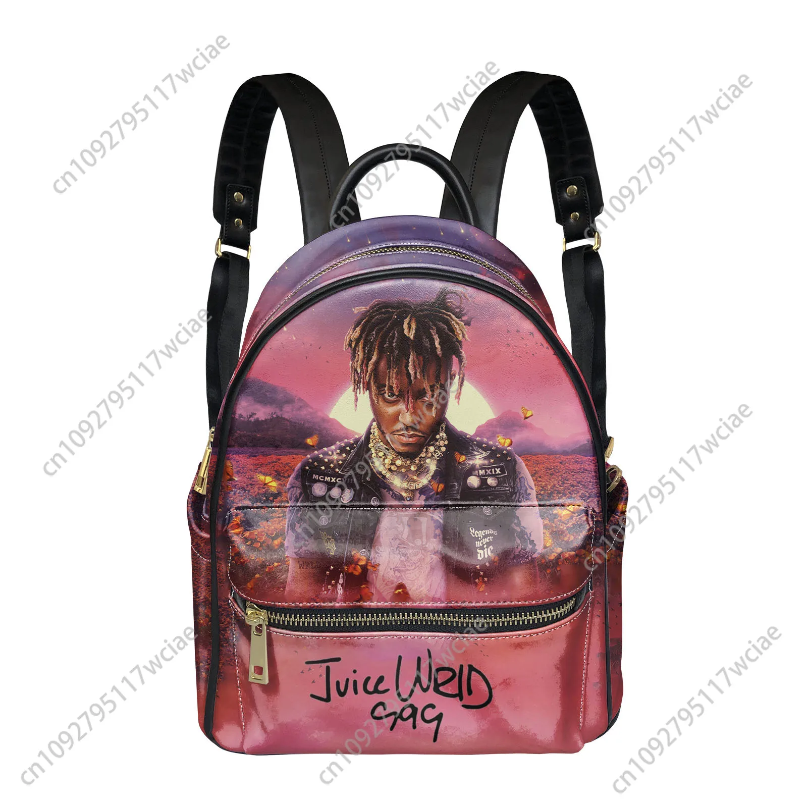 

Juice Wrld 999 Hiphop Rapper Backpack Womens Men Personalized Double Shoulder Bag Business Travel Bookbag Rucksack Gift Daypack