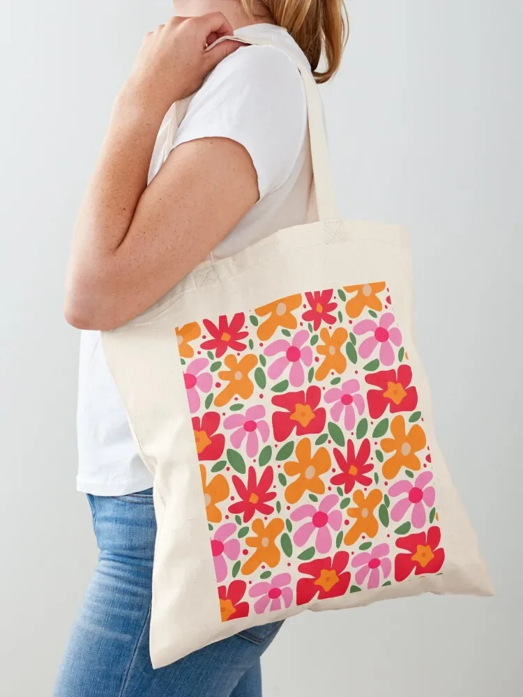 Flower pattern print! Tote Bag foldable reusable bag Large bags for women tote bag screen Eco