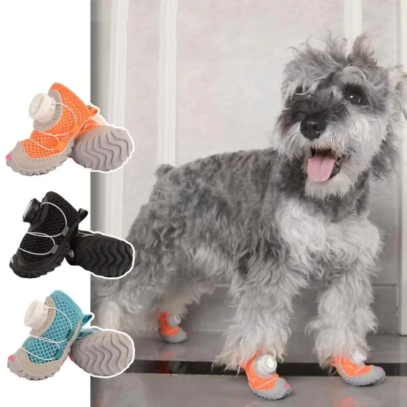 Calzado ligero para perros, suelas Oxford, zapatillas para perros, bota regulable para mascotas, zapatos transpirables antideslizantes para cachorros, 2 uds.