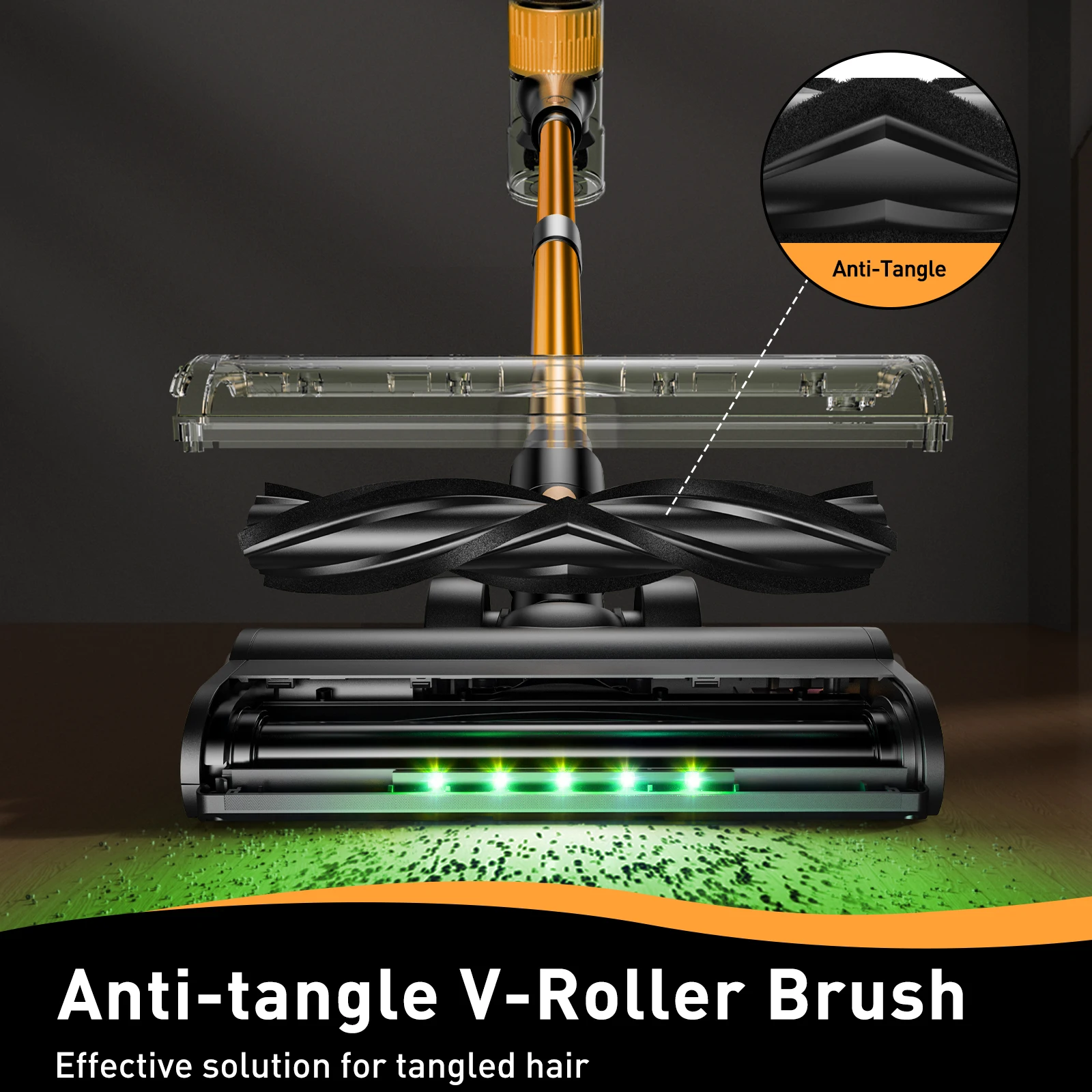 무선 진공청소기 8 in 1 강력한 흡입력, 경량, LED 디스플레이, 45분 작동 탈착식 배터리, 바닥/카펫/반려동물용