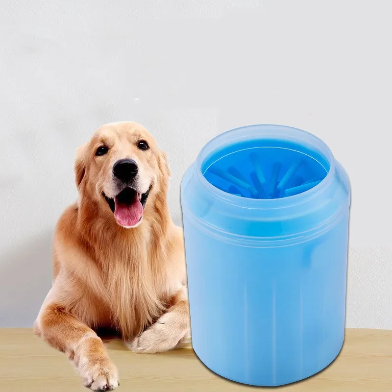 Dog Foot Cup Paw Washer Cleaner Dog Cat Foot Cleaning Brush Soft Silicone Dog Paw Cleaning Dog Paw Cleaning Bucket Accessories