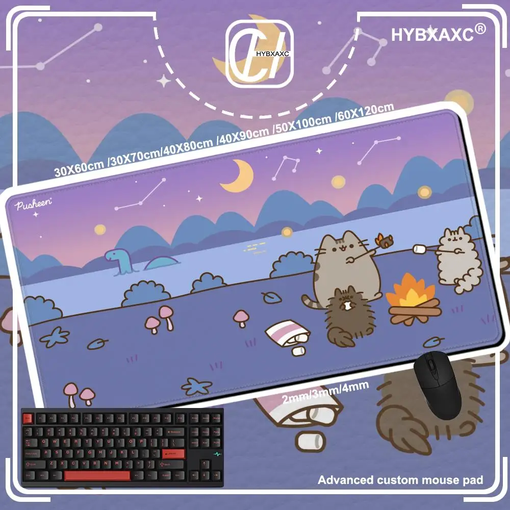 

Kawaii Cartoon Kitty Cat Mousepad Boy Pad Natural Rubber Gaming Mousepad Desk Mat Size For Gameing World Of Tanks CS GO