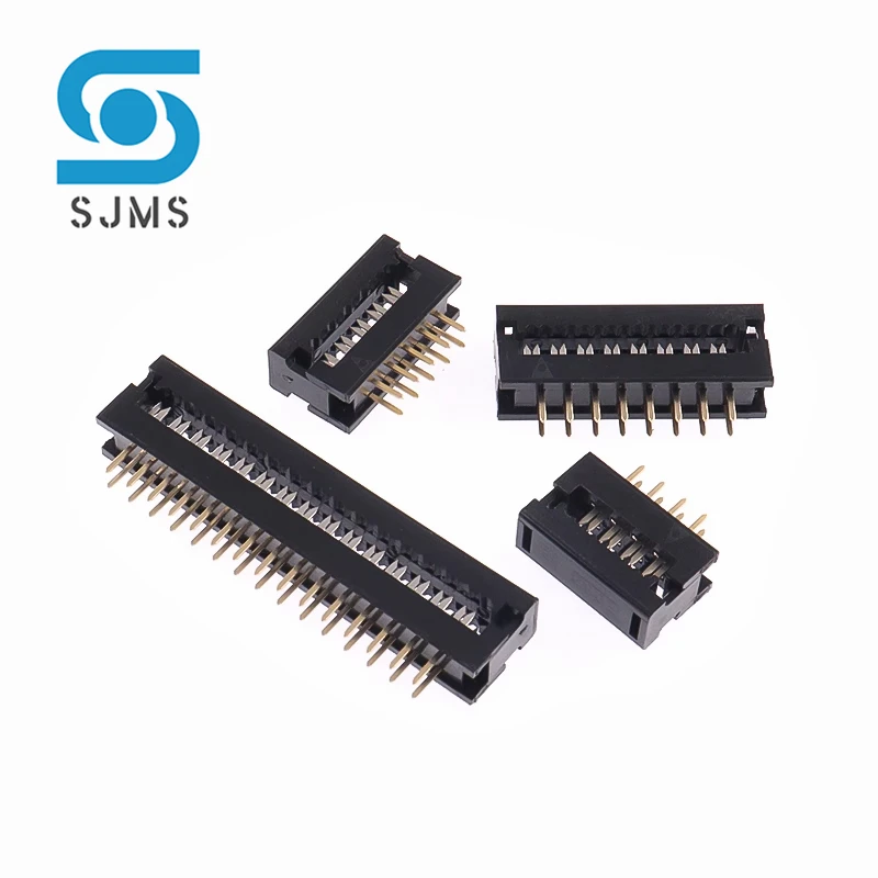 10PCS 2.54MM PITCH FD-6/8/10/16/20/30/40/50 PIN MALE PLUG IDC SOCKET CONNECTOR FOR 1.27MM FLAT ribbon cable wire 6p 10p 20p 40p