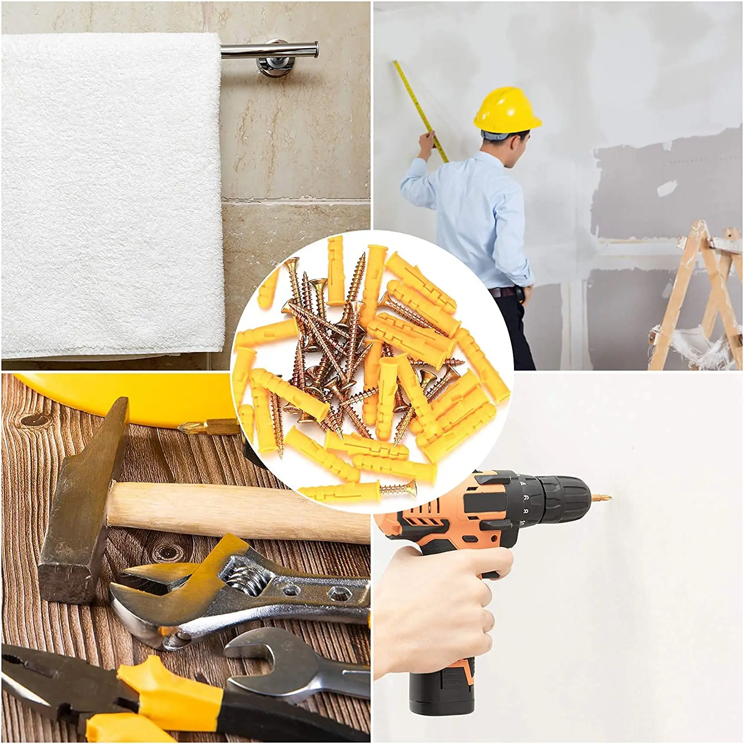 الذاتي التنصت المسمار المراسي مجموعة أنابيب توسيع الحوائط الجافة تركيبات الجدار الخرساني مرساة السحابات M6 مسامير البراغي مجموعة متنوعة