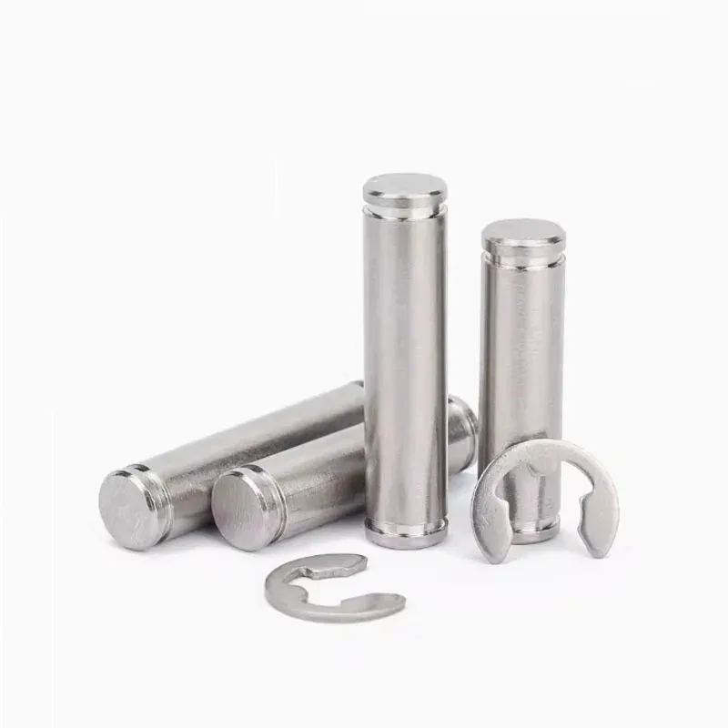 304 Stainless Steel Grooved Pin Shaft Set Including Circlips And Retaining Rings M3-M12 Cylindrical Pins