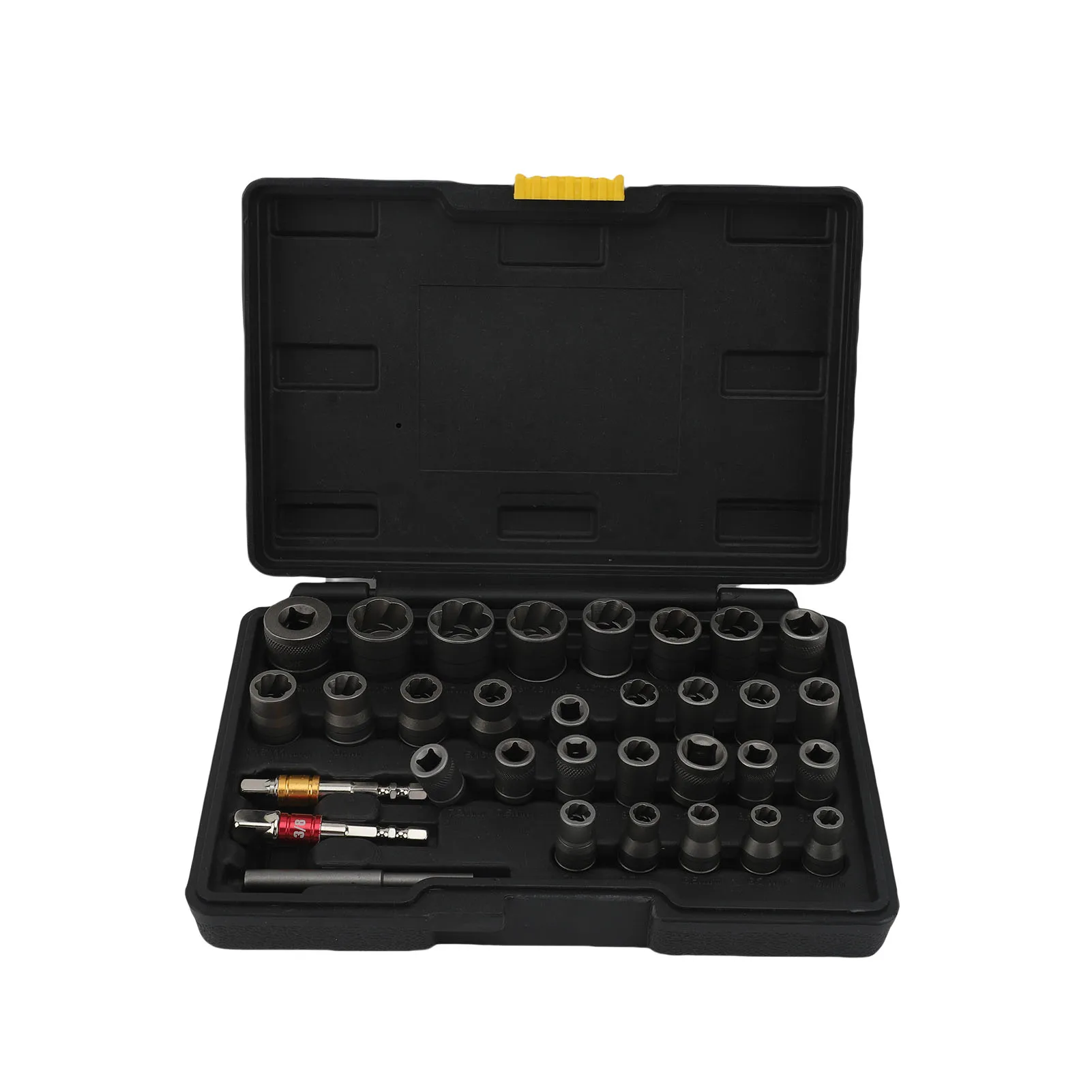 Conjunto extrator de porca, conjunto extrator de porca multifuncional, conjunto de soquete com adaptador de 1/4 pol. 3/8 pol. e haste de escape