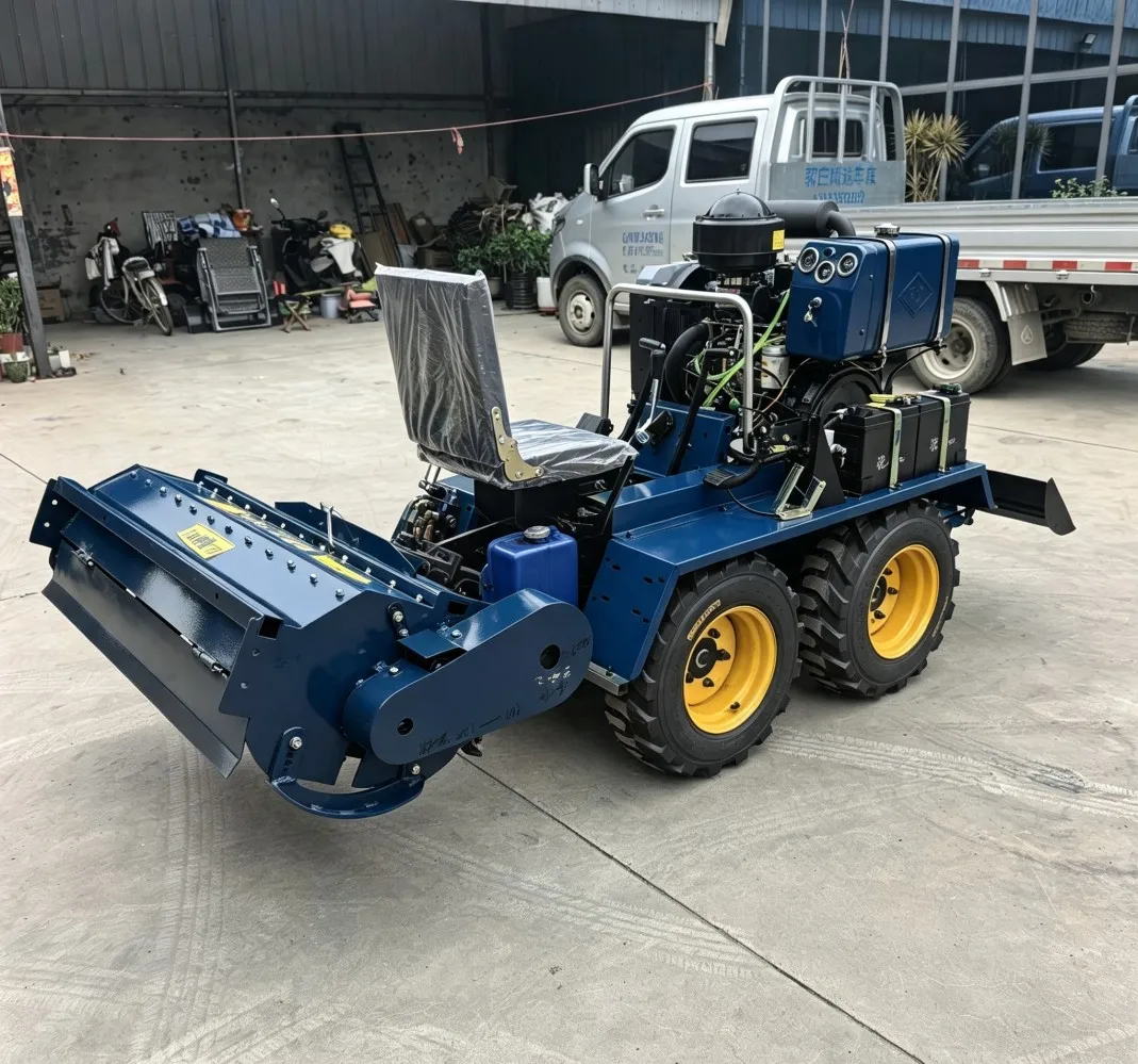 Thickened Rotary Blades Seat Mounted Cultivator Powerful Tillage For Consolidated Soil Layer