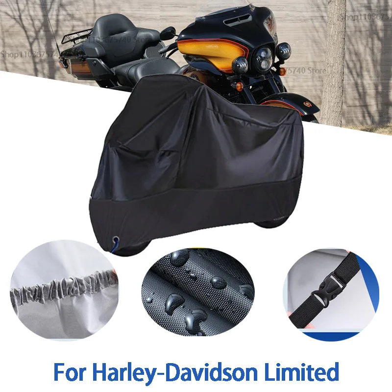 Motorcycle Full Covers For Harley-Davidson Limited Car Outdoors Sun Protection Dust No Ear Thickened Oxford Clothcover