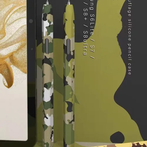 삼성 테이블 S6lite S7 S8 + 세대용 위장 필통, 스타일러스 펜, 소프트 실리콘 펀다 커버, 터치 아이패드 