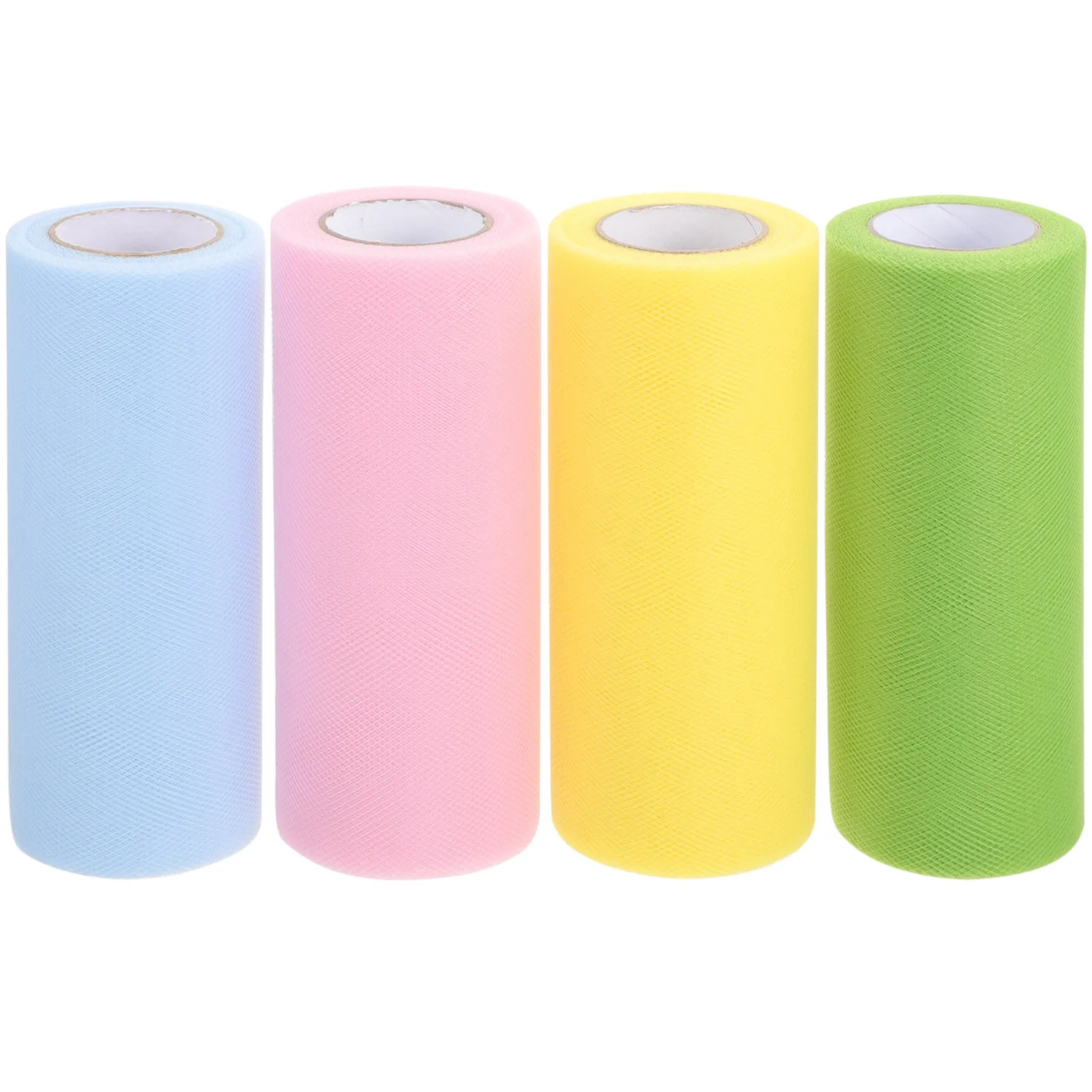 4 рулона тюлевой сетчатой ленты для свадебного платья, подарочная упаковка, тканевая лента, украшение для вечеринки «сделай сам», тюлевая сетчатая ткань «сделай сам»