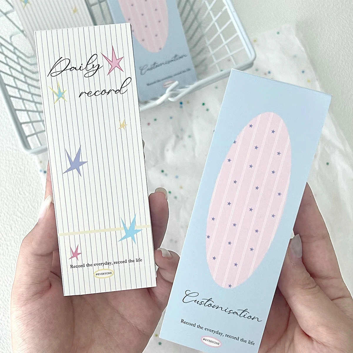 Cute Memo Pad Long Strip Tearable Paper Note Refill Pages Non Adhesive Craft Paper for Scrapbooking Journal Deco