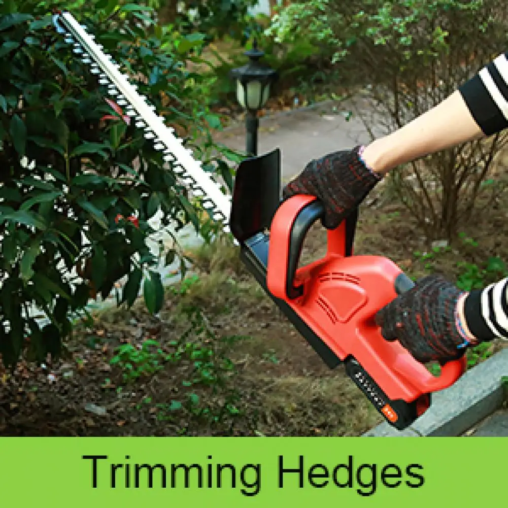 

800W Electric Hedge Trimmer Powerful Batteries Rechargeable On/off Switch Grass Shear Ergonomic Grip Labor Saving Hedge Cutter