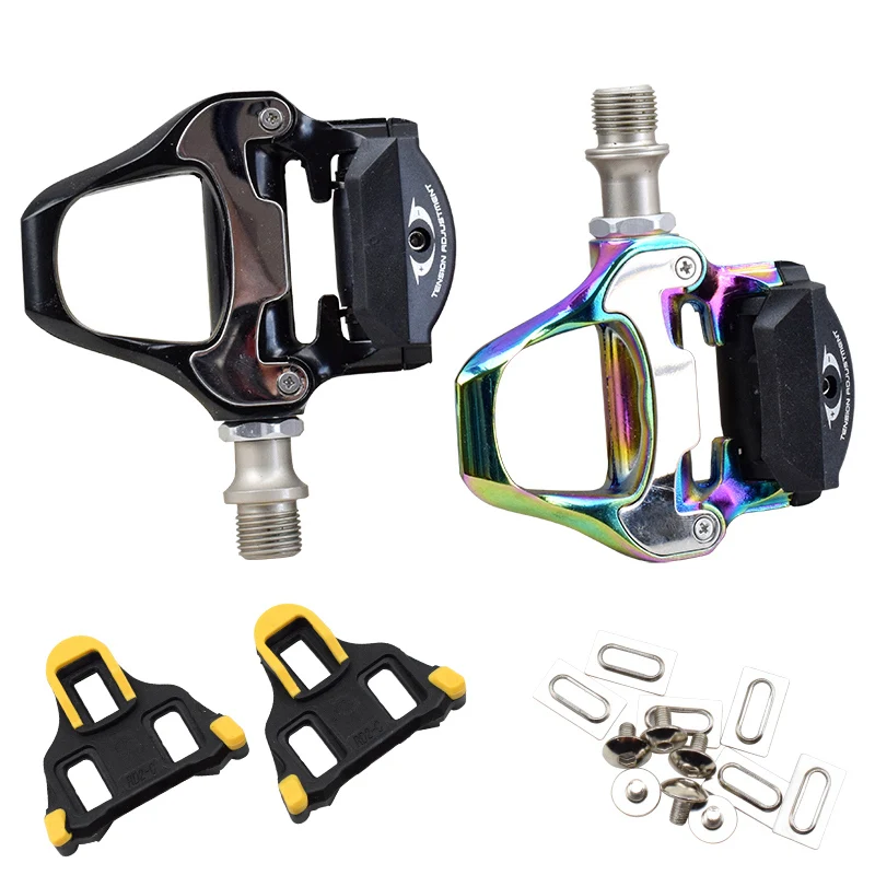 SPD Lockable Road Pedal Bike Parts SPD-SL Aluminum Alloy Self-Locking Racing Bicycle Pedal Sealed Bearing with Cleats