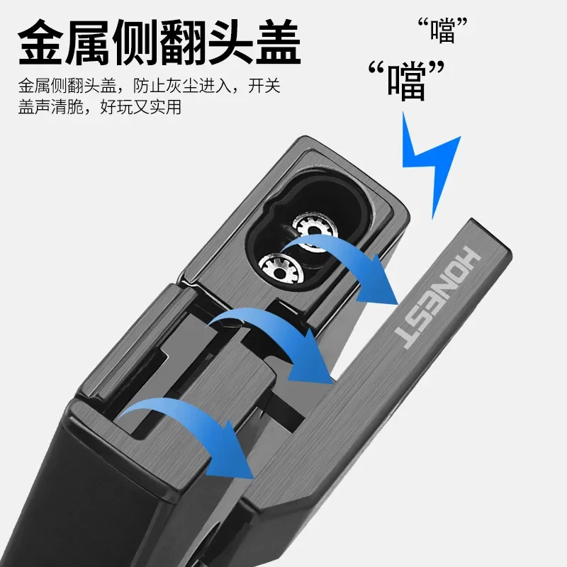 

Зажигалка HONEST 2026 с двойным струйным пламенем, многоразовая, для сигар, премиум-класса, ветрозащитная, деловой подарок для мужчин, элегантный металлический аксессуар для сигар