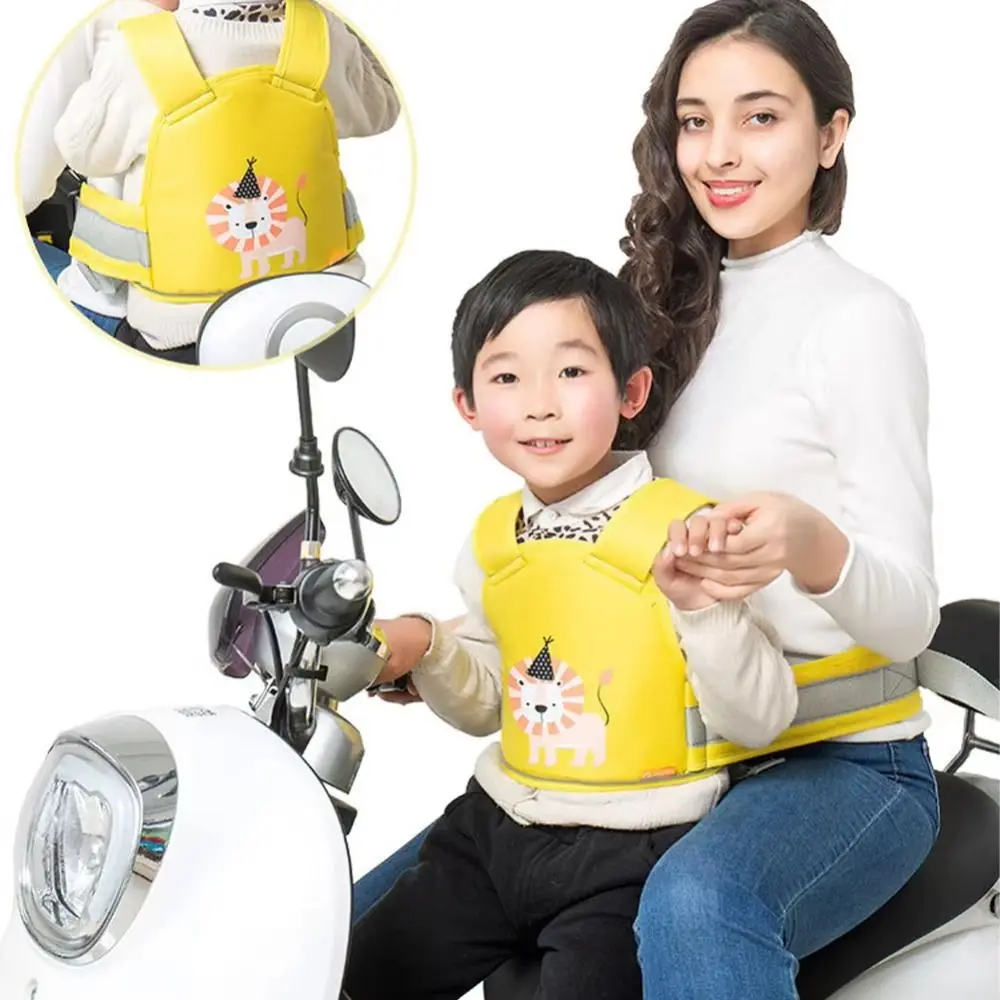 Cartoon Children's Seat Belt Anti-fall Adjustable Electric Car Cycling Strap Colorful Adjustable Bandage