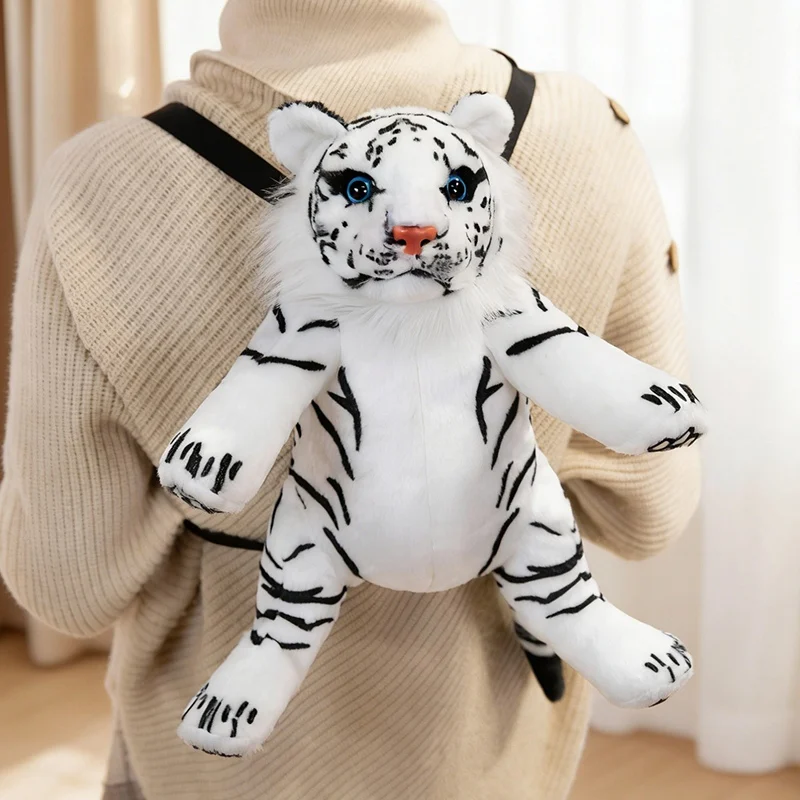 

Плюшевые сумки-игрушки на плечо 36 см: милые животные в различных стилях – белый тигр, желтый леопард. Мягкие мультяшные плюшевые игрушки. Подарок на день рождения.