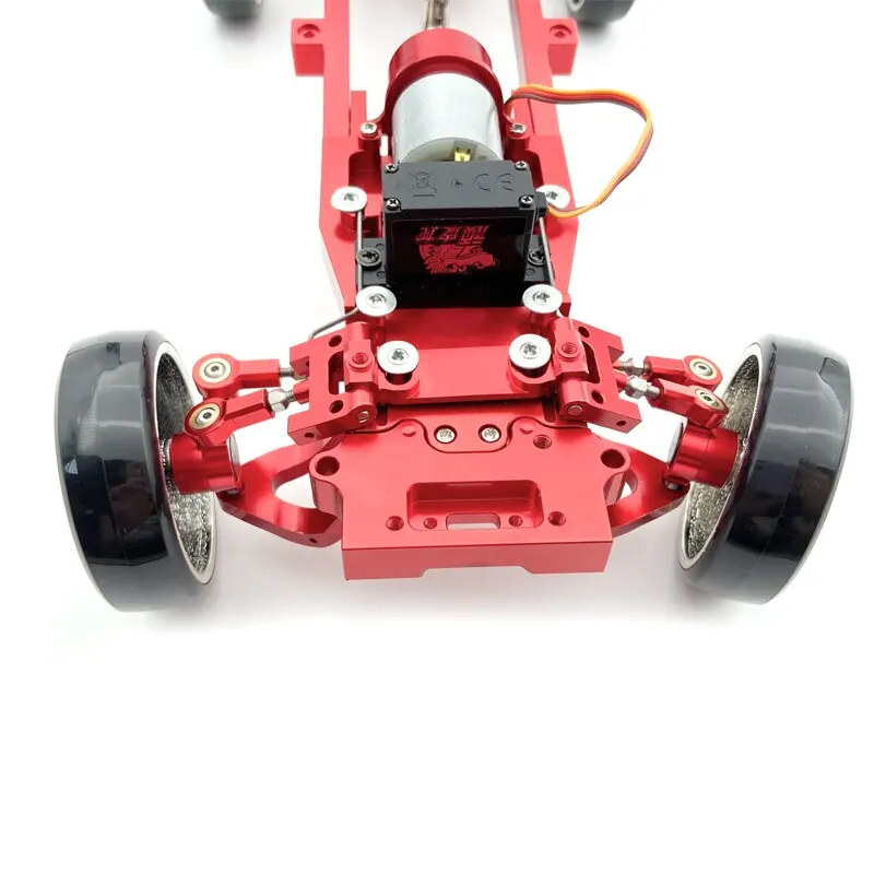 1 Juego de copa de dirección de coche RC, brazo oscilante superior e inferior, deslizador de dirección, bloque de torneado de Metal adecuado para piezas WPL D12 D42