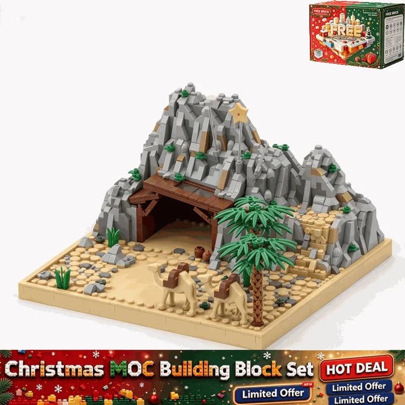 3248PCS Nativity Scene Story MOC Desert Model Custom Building Blocks DIY Assembly Puzzle Toy Holiday Gift Collection Display