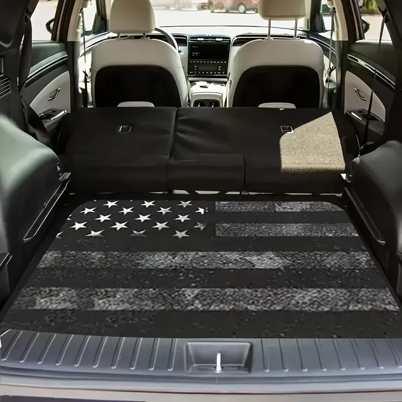 Car Liner - Sturdy Flag Design Car Mat Ideal For Vehicle Use, Elegant And Minimalist Style, Outdoor Activities Travel, Maintain